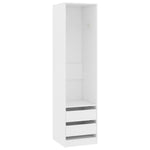 Wardrobe with Drawers White 50x50x200 cm Engineered Wood 800612