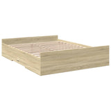 Bed Frame with Drawers without Mattress Sonoma Oak 140x200 cm 3280295