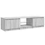 ZNTS TV Cabinet with LED Lights Grey Sonoma 140x40x35.5 cm 822682