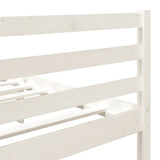 3101264 Bed Frame without Mattress White Solid Wood 140x190 cm