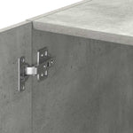 Slim Storage Cabinet Concrete Grey 30x42.5x225 cm Engineered Wood 3281269