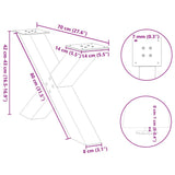 Coffee Table Legs X-Shaped 2 pcs Anthracite 70x cm Steel 4012966