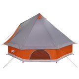 Tipi Tent with Roof Grey and Orange 400 x 346 x 250 cm Taffeta 42000980