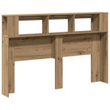 LED Headboard Artisan Oak 160x18.5x103.5 cm Engineered Wood 857689