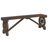 Garden Bench Burnt Wood Solid Fir Wood 115 cm Durable 365112