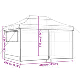 Foldable Party Tent Pop-Up with 4 Sidewalls Green 4004976