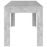 ZNTS Dining Table Concrete Grey 140x74.5x76 cm Engineered Wood 804206