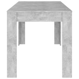 ZNTS Dining Table Concrete Grey 140x74.5x76 cm Engineered Wood 804206