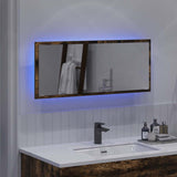 Mirror Wall-mounted Smoked Oak 90 x 8.5 x 37 cm Engineered Wood 822817
