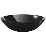 Basin Tempered Glass 42 cm Black 142231