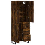 Highboard Smoked Oak 69.5x34x180 cm Engineered Wood 3196040