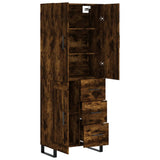 Highboard Smoked Oak 69.5x34x180 cm Engineered Wood 3196040