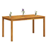 Garden Table 140x80x74 cm Solid Acacia Wood 42618