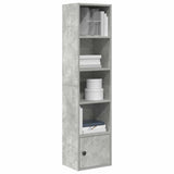 Bookcase Concrete Grey 31x24x127 cm Engineered Wood 860349