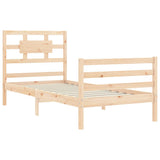 Bed Frame without Mattress Single Solid Wood 3194406
