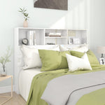 ZNTS Headboard Cabinet High Gloss White 140x19x103.5 cm 811868