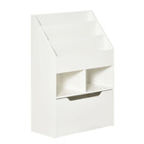 Kids Bookshelf, Toy Organiser, with Storage Drawer, Wheels - White T3398P347679