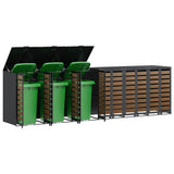 Wheelie Bin Storage for 6 Bins Anthracite 408 x 77.5 x 115.5 cm 3394772
