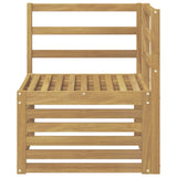 Outdoor Corner Sofa Solid Acacia Wood White 63 x 63 x 73 cm 901503