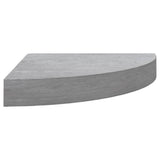 Wall Corner Shelves 4 pcs Concrete Grey 25x25x3.8 cm MDF 326635