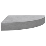 Wall Corner Shelves 4 pcs Concrete Grey 35x35x3.8 cm MDF 326644