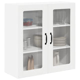 Wall Glass Cabinet LUCCA White 80 x 31 x 80 cm Engineered Wood 885065