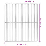 Grill Grate 45 x 40 cm Stainless Steel Silver 42008312