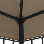 ZNTS Gazebo with LED String Lights 3x3 m Taupe 3070324