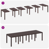 Garden Dining Set 11 pcs Brown and Taupe Poly rattan 3378758