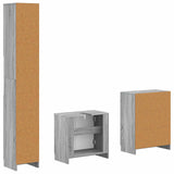 3 Piece Bathroom Cabinet Set UTRECHT Grey Sonoma 3417492