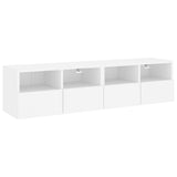 TV Wall Cabinets 2 pcs White 60x30x30 cm Engineered Wood 836855