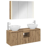 Bathroom Cabinet Set 4 pcs Artisan Oak Engineered Wood 3406510