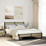 Metal Bed Frame without Mattress Sonoma Oak 150x200 cm King Size 4017274