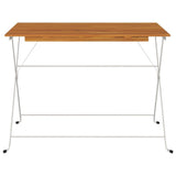 Folding Bistro Table 100x54x71 cm Solid Wood Acacia and Steel 319976