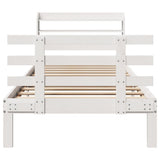 Bed Frame with Headboard without Mattress White 100x200 cm 3306850