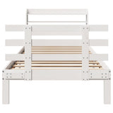 Bed Frame with Headboard without Mattress White 90x200 cm 3306848