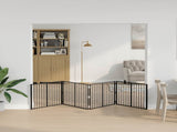 Dog Gate 4 pcs Black 100 x 60 cm Galvanised Steel 891997