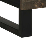 Highboard Black 60x33x100 cm Solid Wood Mango 4017714