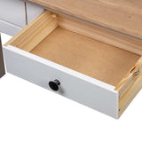 282681 Console Table White 110x40x72 cm Solid Pine Wood Panama Range