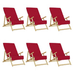 Beach Towels 6 pcs Burgundy 60x135 cm Fabric 400 GSM 3157057