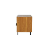 Sideboard, Kitchen Cabinet, Storage Cupboard with Rattan Decorated Doors, with 2 Sliding Barn Doors, N896P437305N