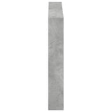 Headboard Cabinet with LED Concrete Grey 120x17x102 cm 839192
