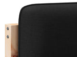 Upholstered Headboard Brown and Black 135 cm Solid Pine Wood 880130