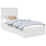 Bed Frame with Drawer with Headboard Manual Engineered Wood 3410366