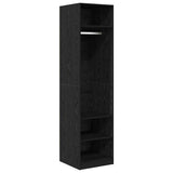 Wardrobe with Shelf Black Oak 50 x 50 x 200 cm Engineered Wood 875011