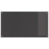 Kitchen Backsplash Dark Grey 110 x 60 cm Tempered Glass 42001312