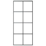288065 Sliding Door Aluminium and ESG Glass 90x205 cm Black