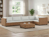 6 pcs Rattan Lounge Set with Cushions GENDT Natural Rattan 3429854