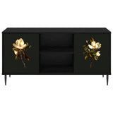 TV Cabinet BREMEN 102 x 33 x 51 cm Black Oak Engineered Wood 8007067