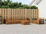 Outdoor Sofa Set 7 pcs Natural Solid Acacia Wood 3384050